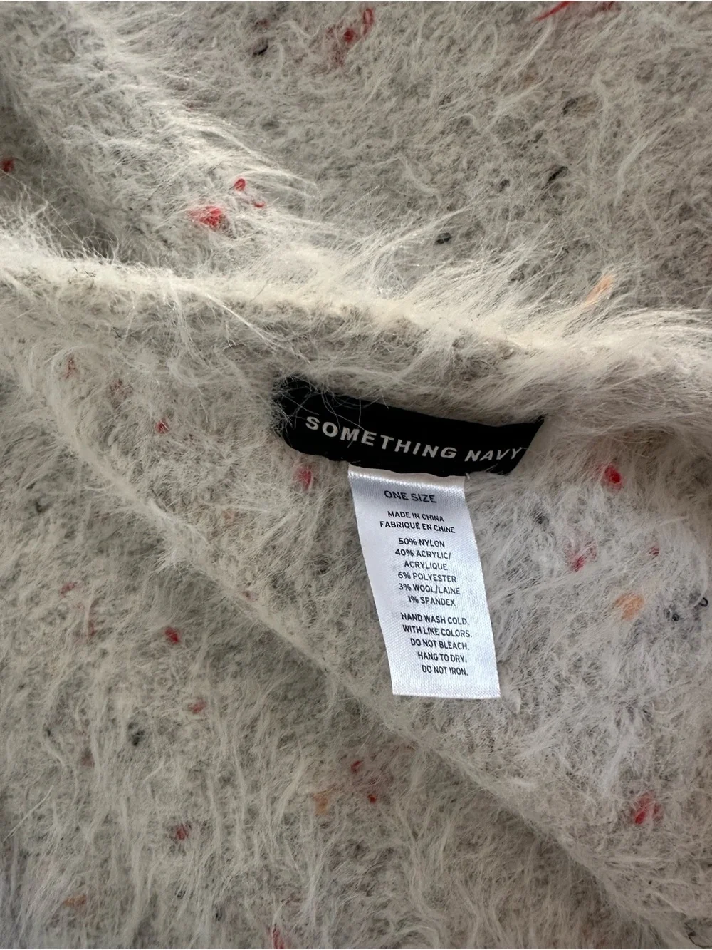 Cozy Gray Speckled Fringe Throw Blanket - Something Navy